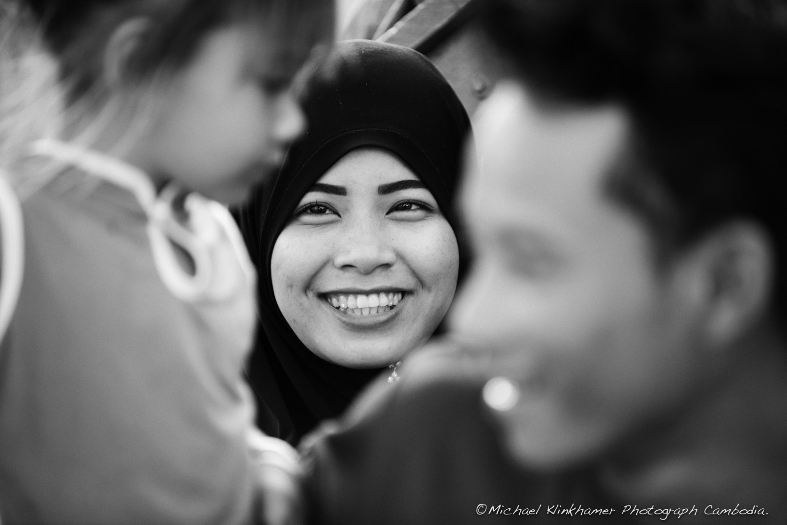 Cham family smiling